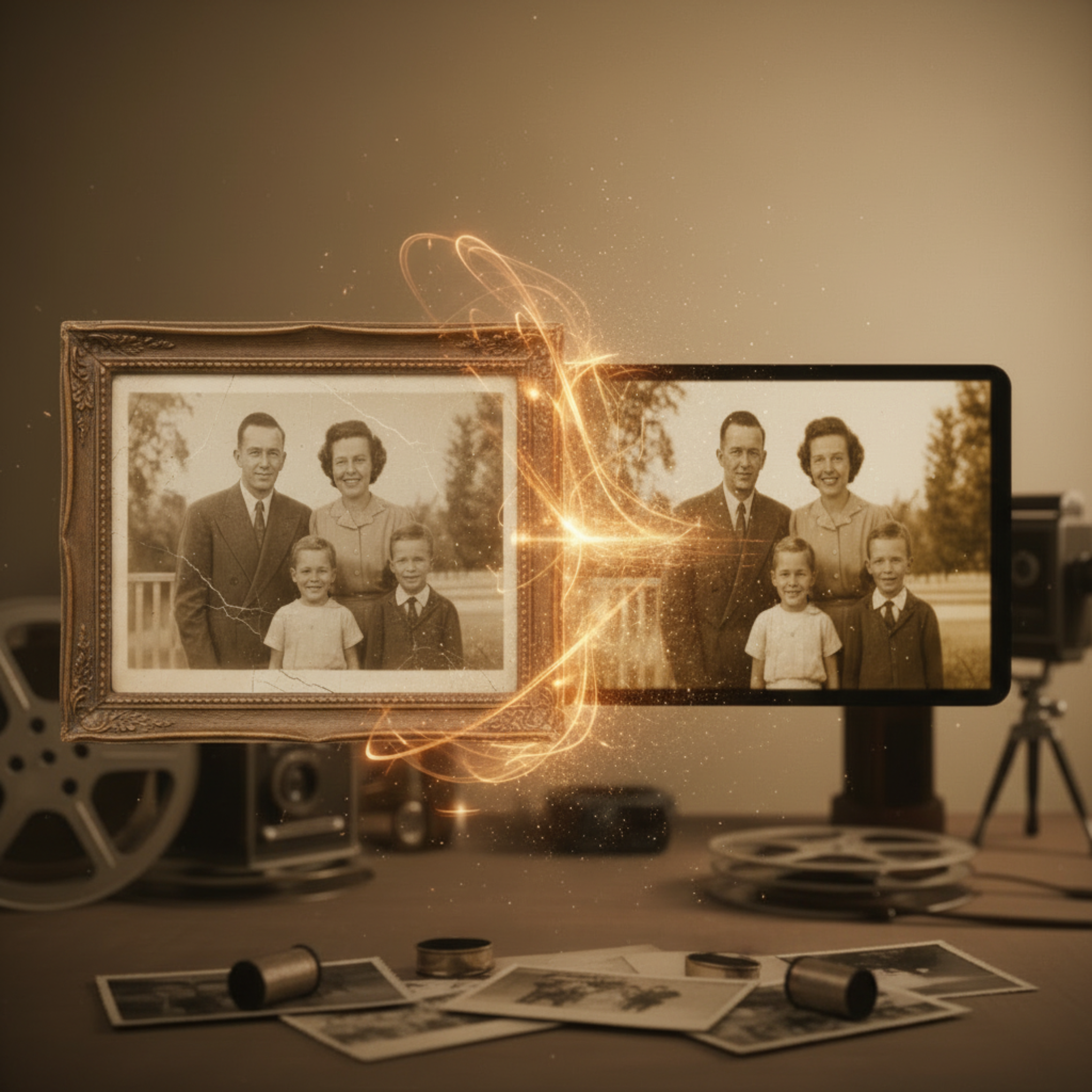 photo coming to life in video form